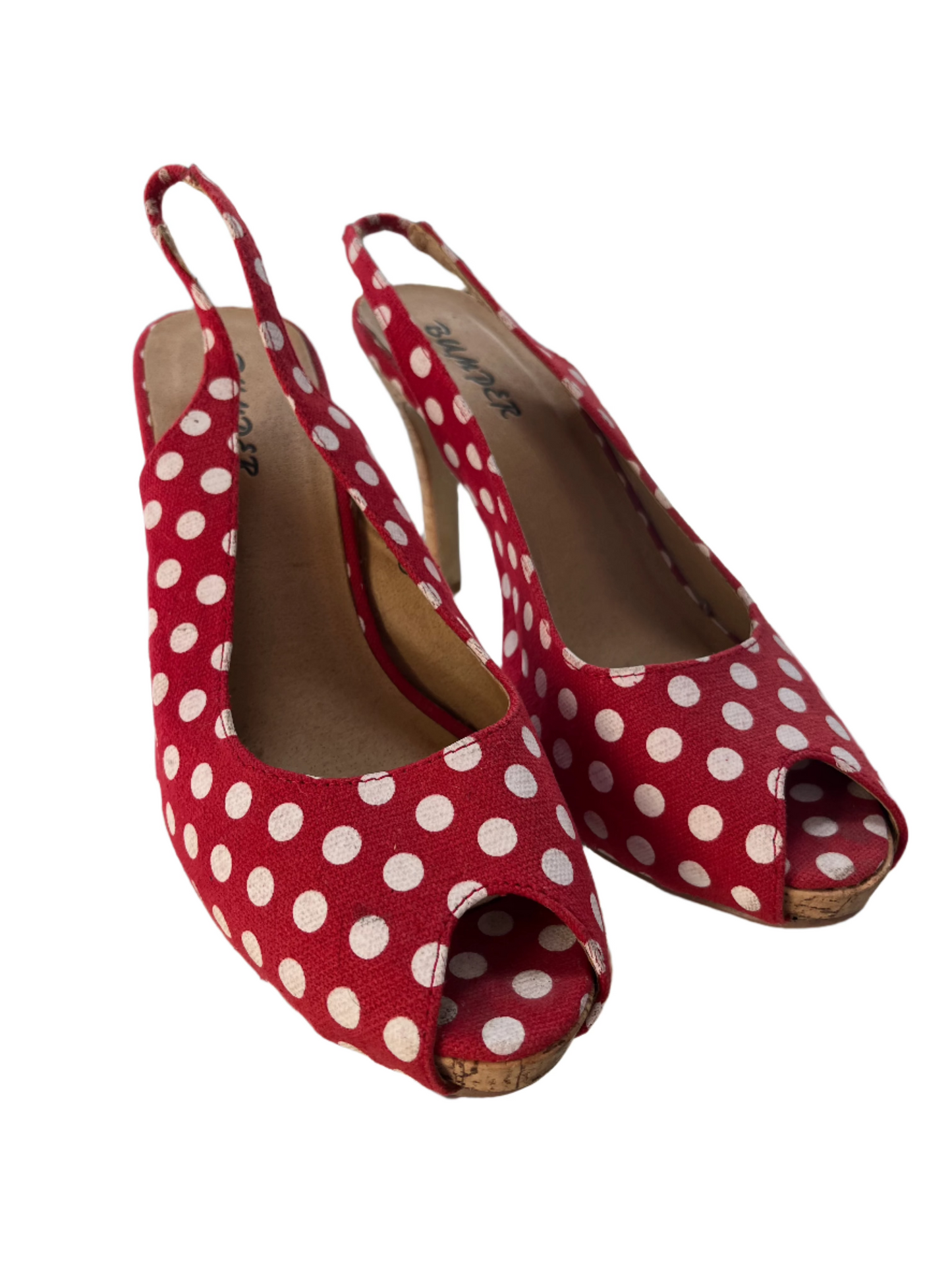 BUMPER - RED POLKADOT HEELS - 9