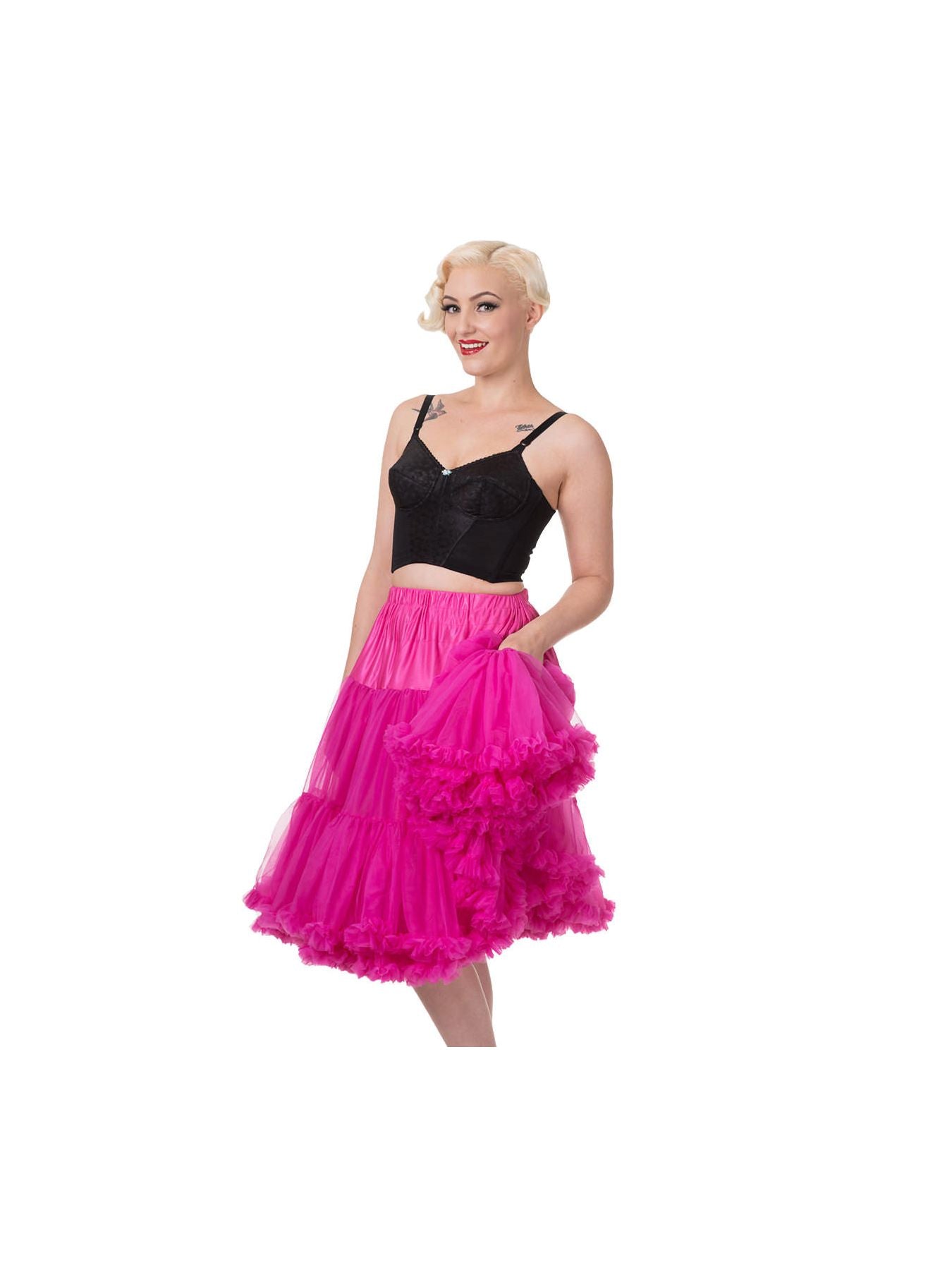 HOT PINK DOUBLE PETTICOAT