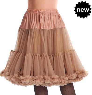 NEW! LIGHT BROWN DOUBLE PETTICOAT