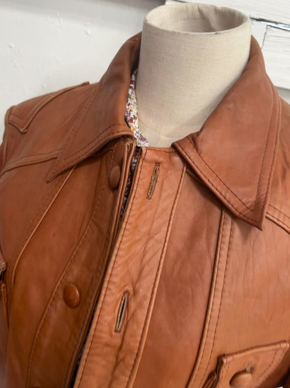 ROBINA 70s LEATHER JACKET SZ 38