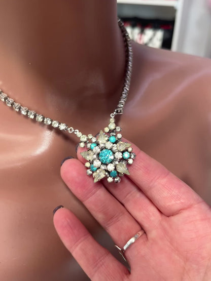 ANTIQUE TURQUOISE STARBUST NECKLACE