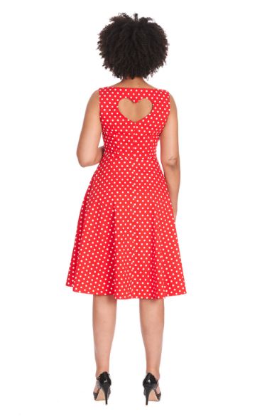 DOTTY DAYS SWING DRESS - RED