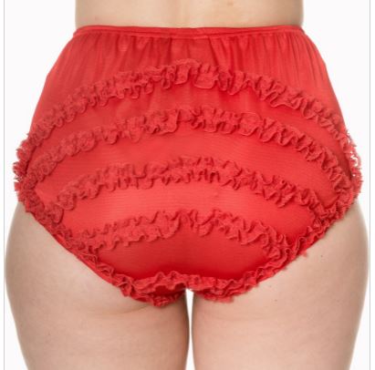 RED FRILL PANTIES