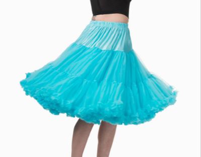 TEAL BLUE DOUBLE PETTICOAT