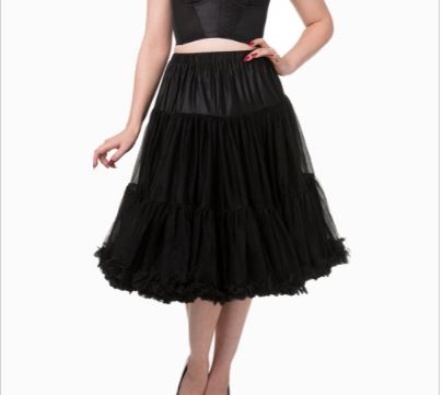 BLACK DOUBLE PETTICOAT