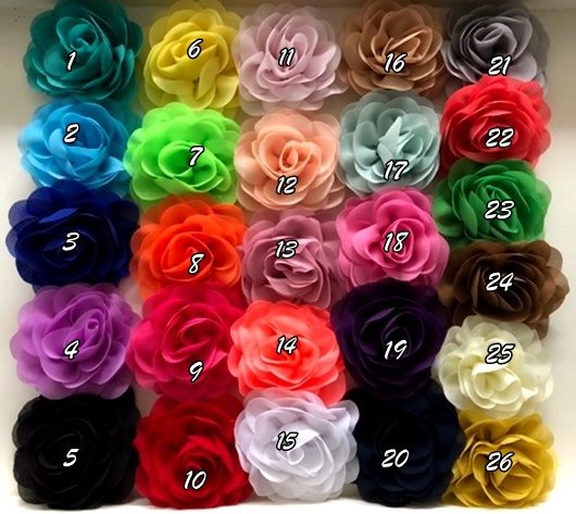 CHIFFON HAIR FLOWERS