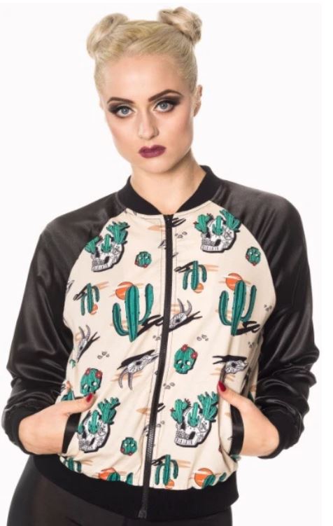 LAST ONE - BANNED CACTUS BOMBER JACKET XS