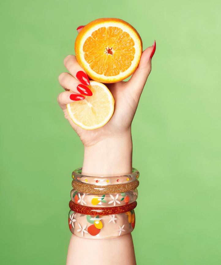 WIDE DUCHESS CITRUS CLEAR BANGLE