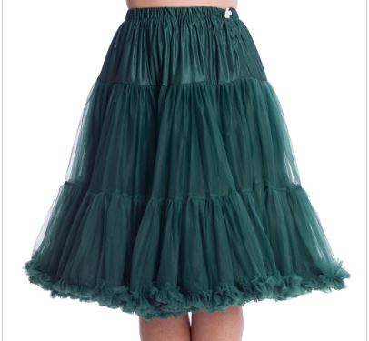 FOREST GREEN DOUBLE PETTICOAT