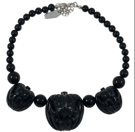 JACK OF LANTERN BLACK NECKLACE