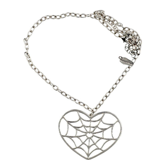 WEB HEART NECKLACE