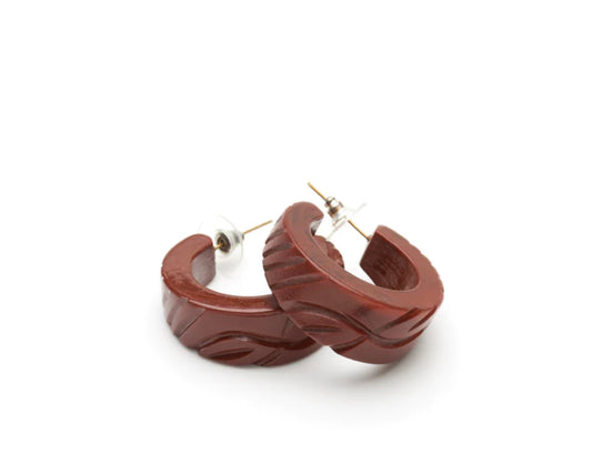 TOBACCO HOOP EARRINGS