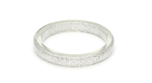 SILVER GLITTER  BANGLE