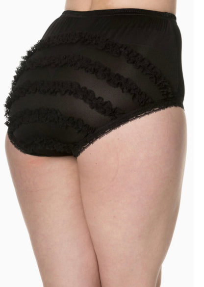 BLACK FRILL PANTIES