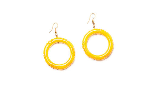 YOLK DROP HOOP EARRINGS