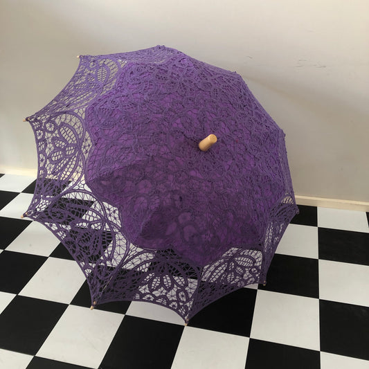 PURPLE LACE PARASOL