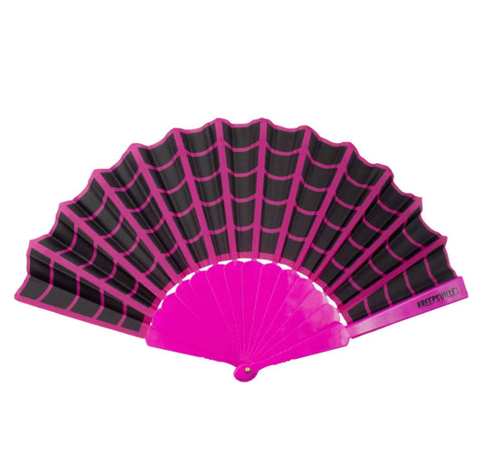 Pink spider web fan