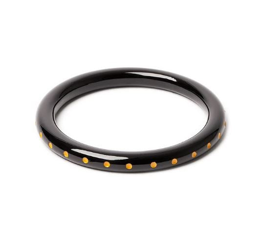 NARROW BLACK SAND BANGLE