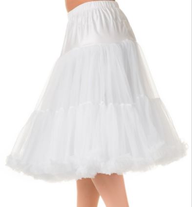 WHITE DOUBLE PETTICOAT